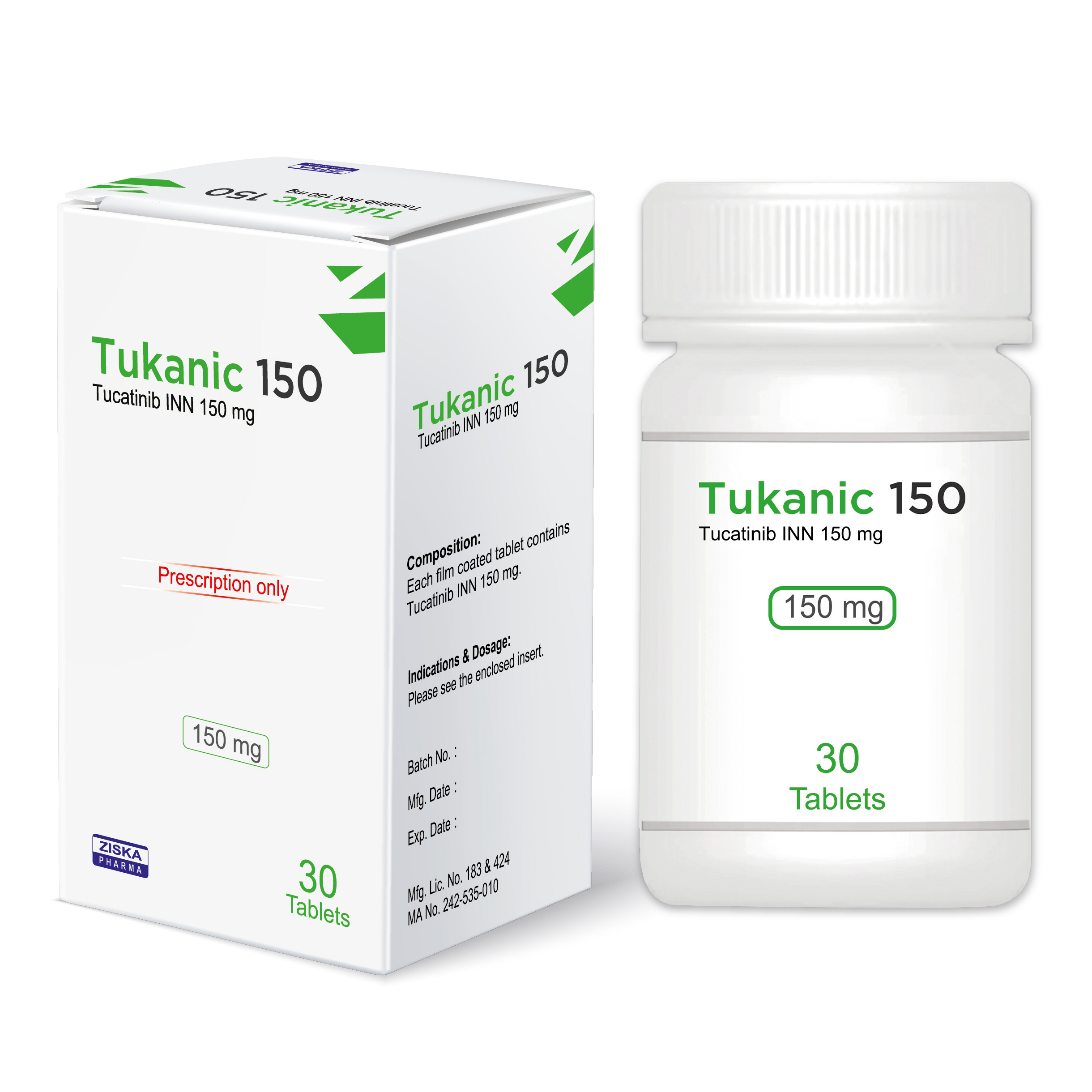 Pack Image: Tukanic 150 mg Tablet (1 x 30)