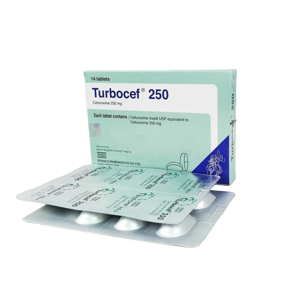 Pack Image: Turbocef 250 mg Tablet (2 x 7)