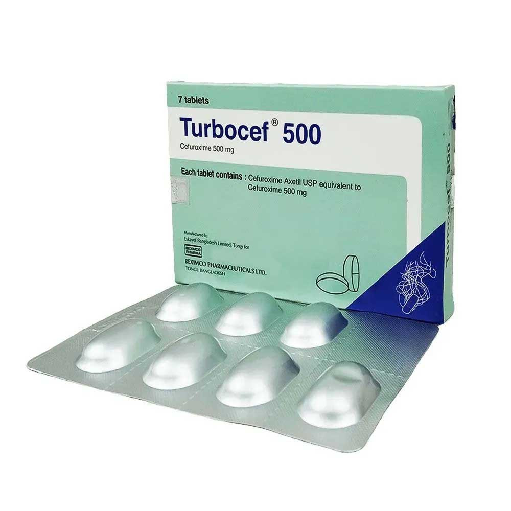 Pack Image: Turbocef 500 mg Tablet (1 x 7)