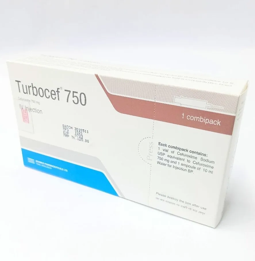 Pack Image: Turbocef 750 mg Injection (750 mg vial)