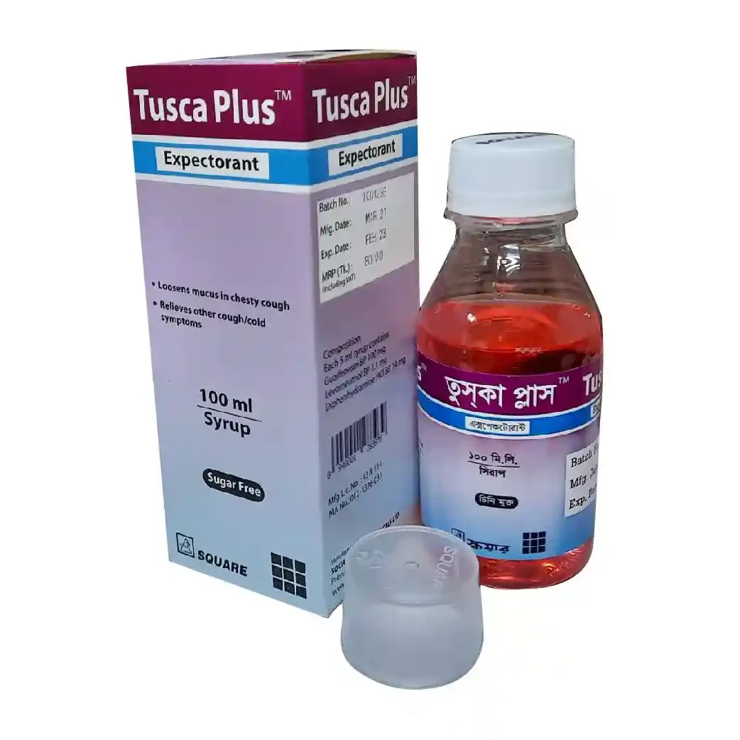 Pack Image: Tusca Plus (100 mg Syrup (100 ml bottle)