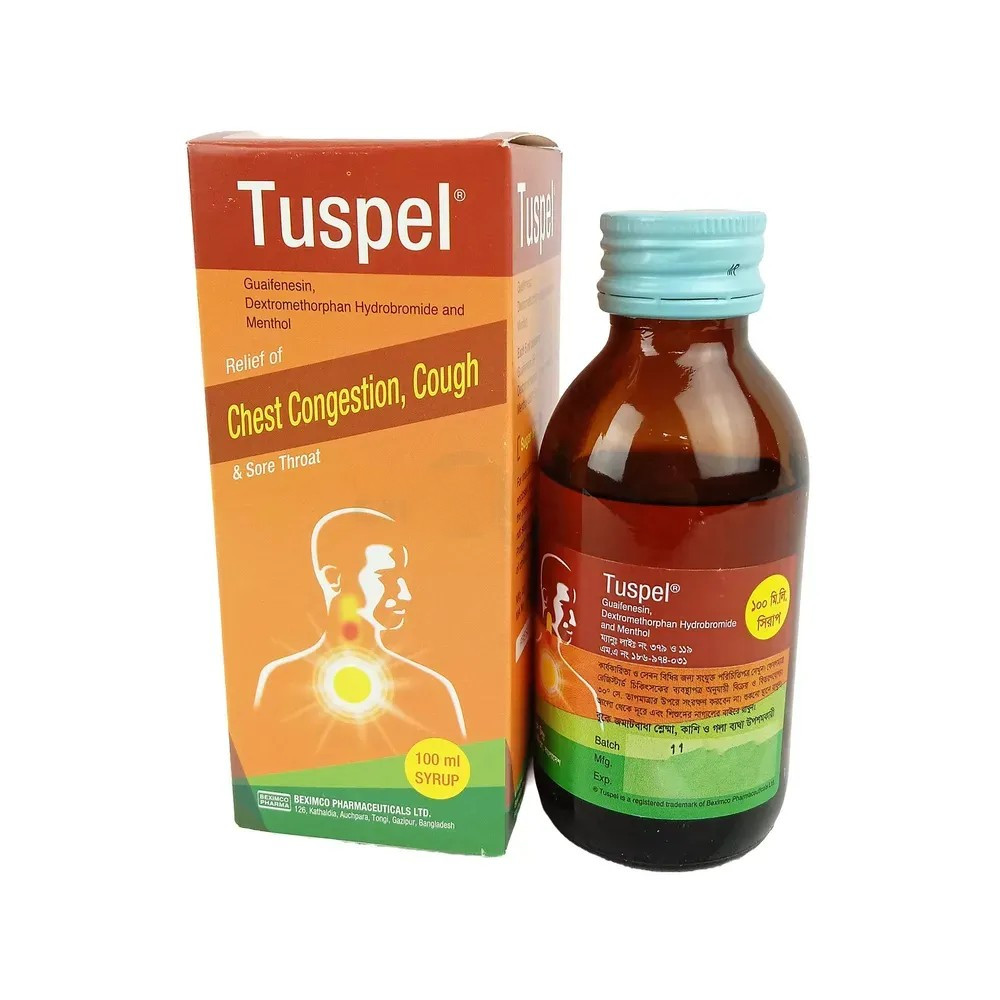 Pack Image: Tuspel (200 mg Syrup (100 ml bottle)