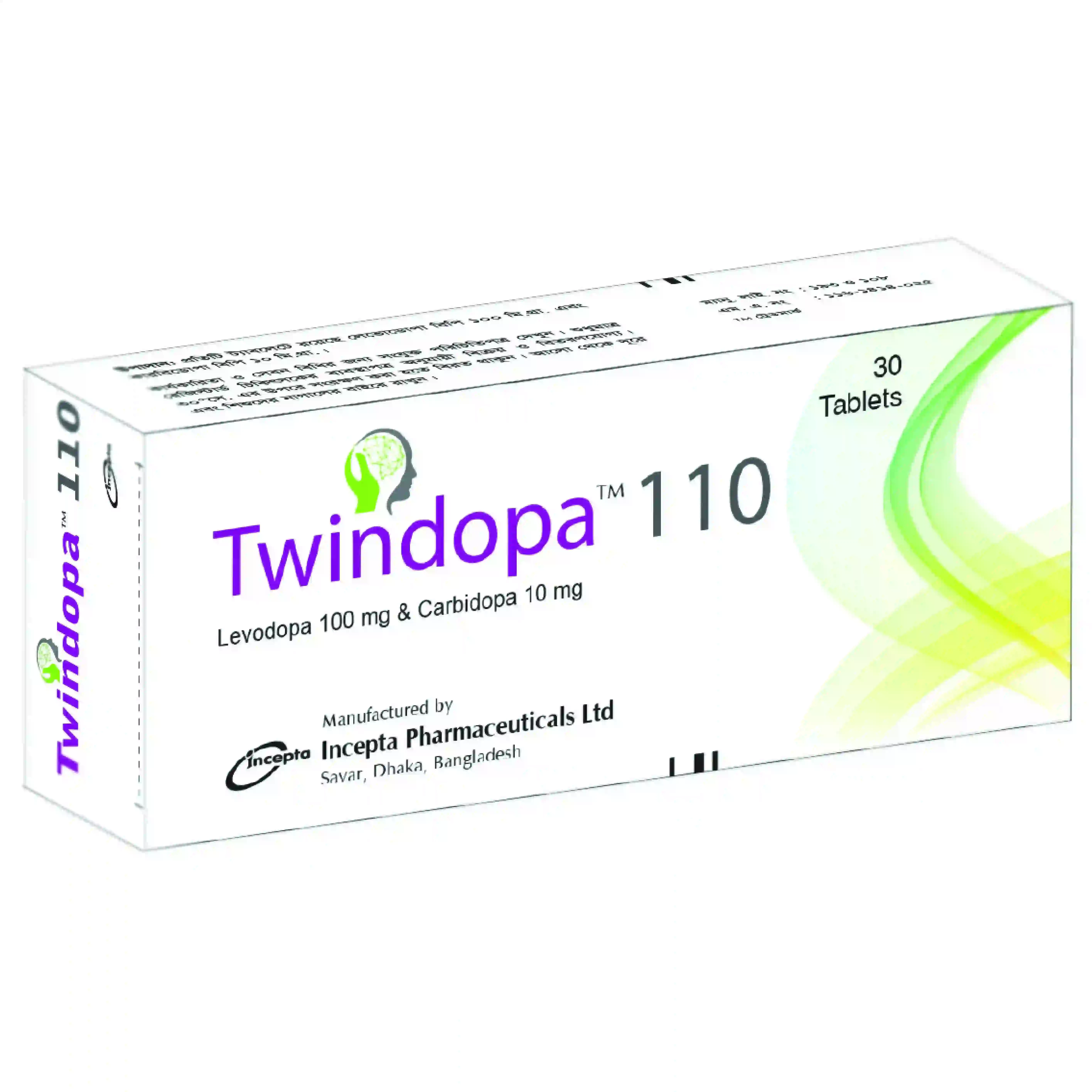 Pack Image: Twindopa 100 mg Tablet (3 x 10)