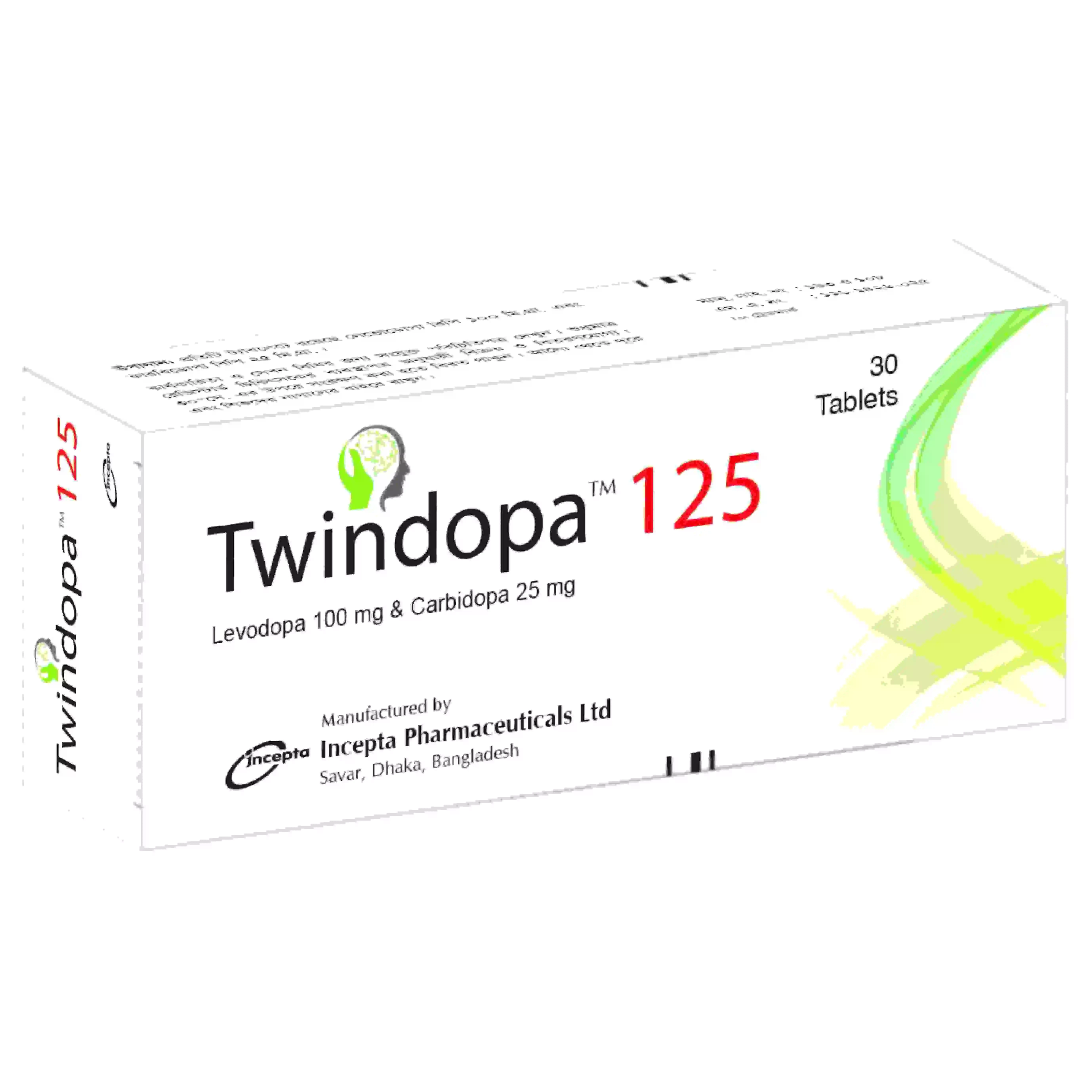 Pack Image: Twindopa 100 mg Tablet (3 x 10)