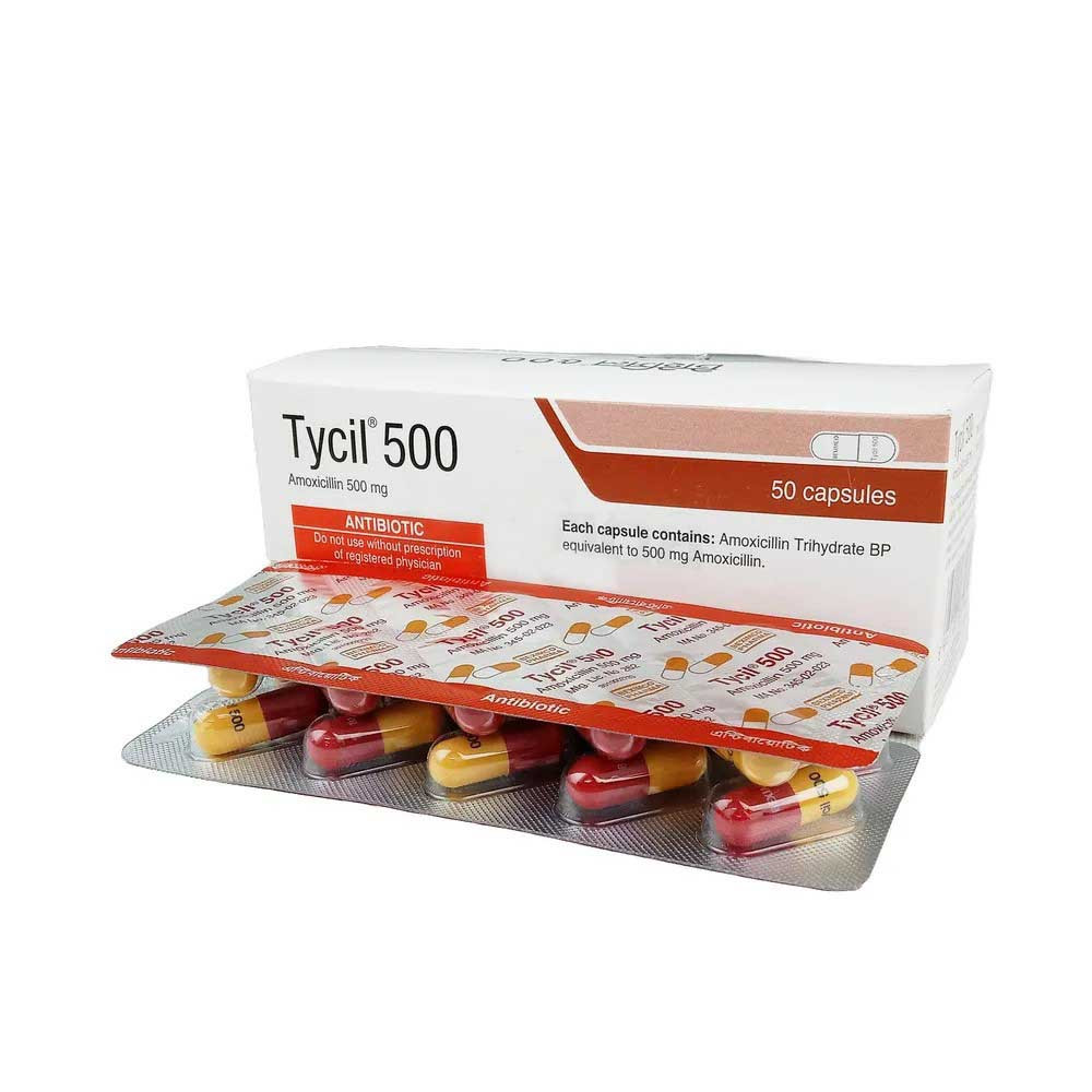 Pack Image: Tycil 500 mg Capsule (5 x 10)