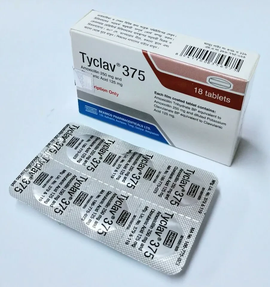 Pack Image: Tyclav 250 mg Tablet (3 x 6)