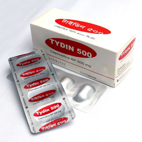 Pack Image: Tydin 500 mg Capsule (2 x 10)