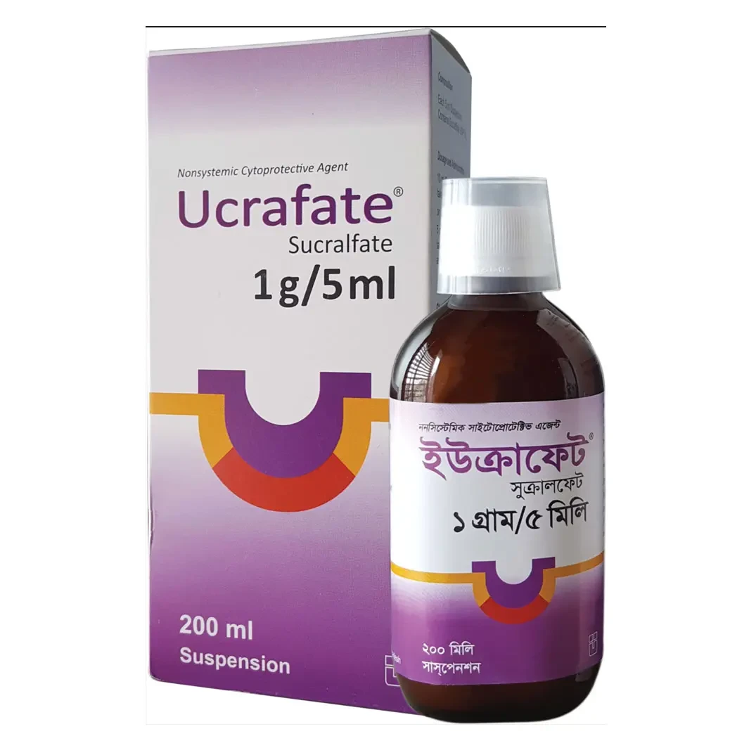 Pack Image: Ucrafate 1 gm Suspension (200 ml bottle)