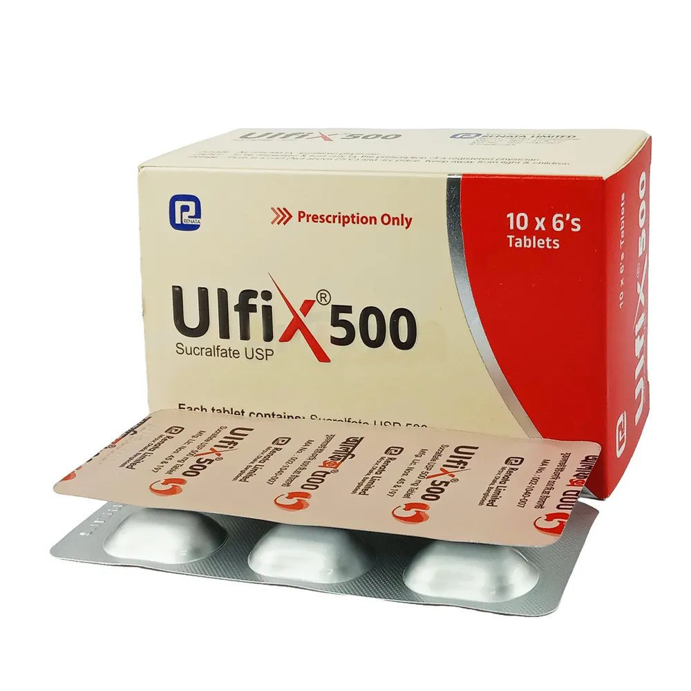 Pack Image: Ulfix 500 mg Tablet (10 x 6)