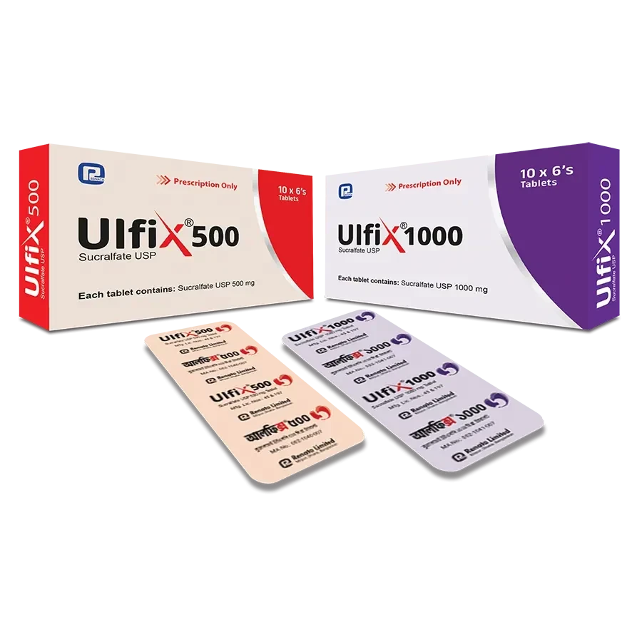 Pack Image: Ulfix 500 mg Tablet (10 x 6)