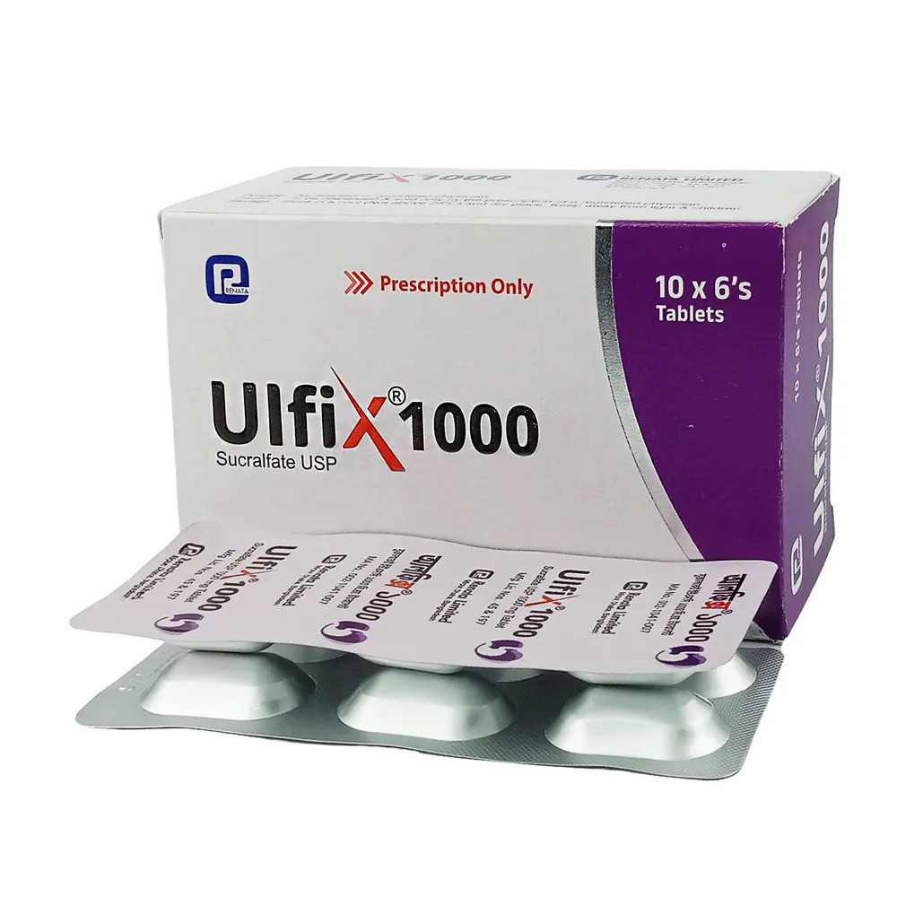 Pack Image: Ulfix 1000 mg Tablet (10 x 6)