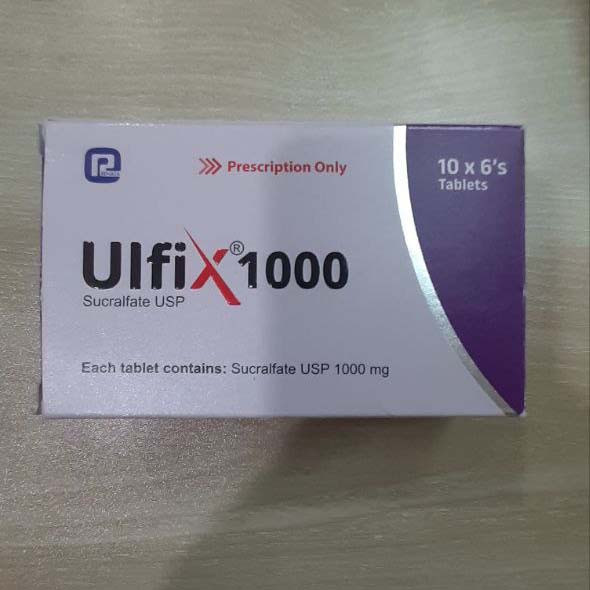 Pack Image: Ulfix 1000 mg Tablet (10 x 6)