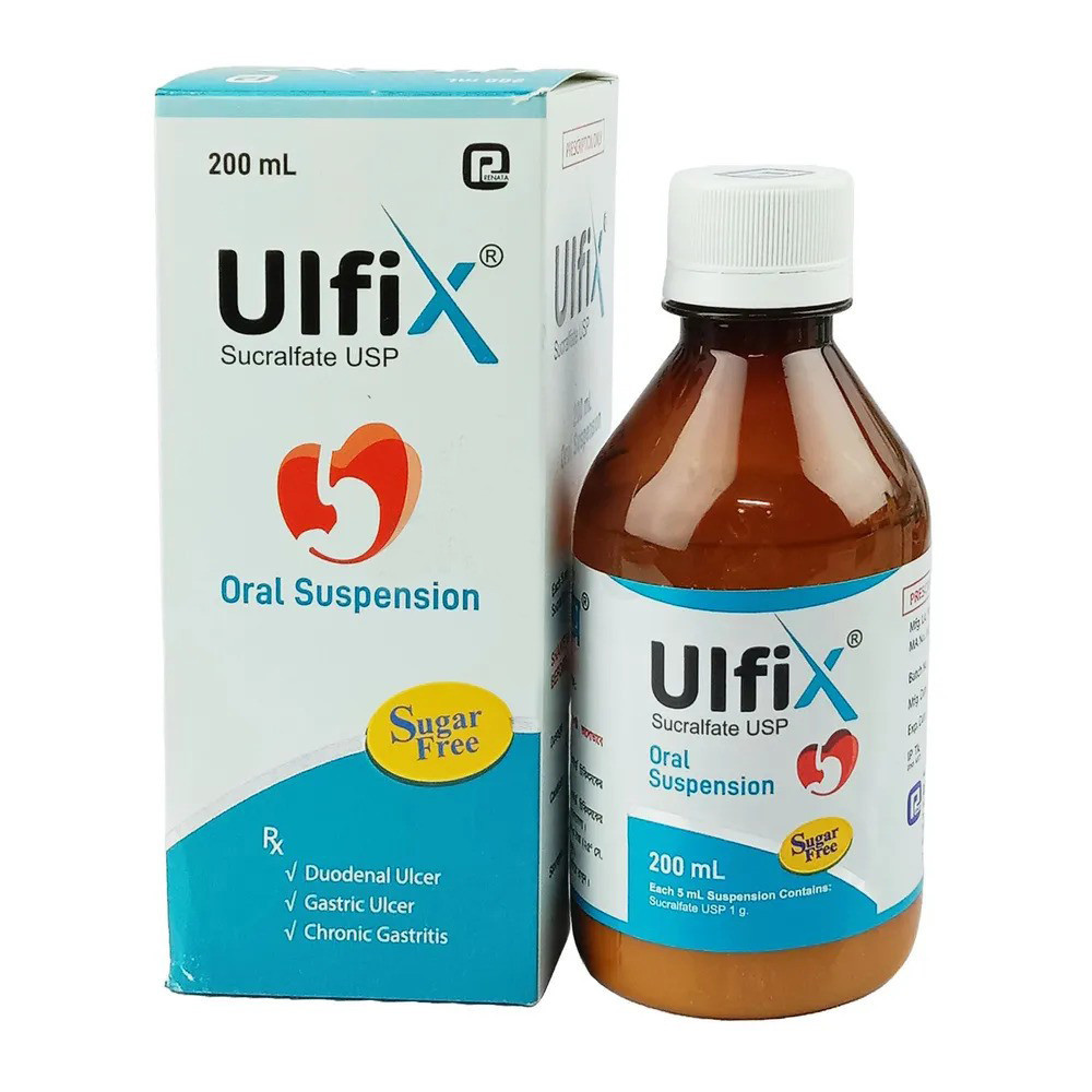 Pack Image: Ulfix 1 gm Suspension (200 ml bottle)