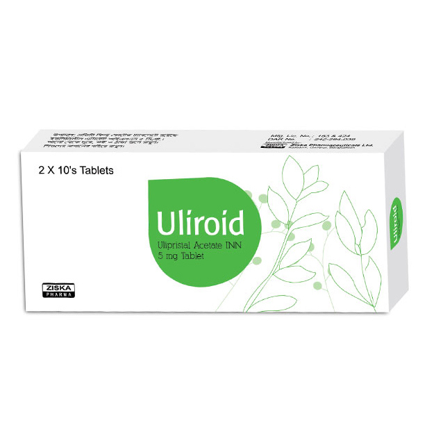 Pack Image: Uliroid 5 mg Tablet (2 x 10)