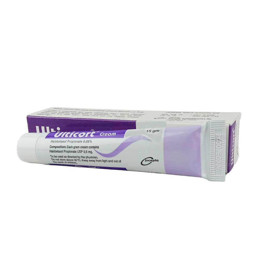 Pack Image: Ulticort 0.05% Cream (15 gm tube)