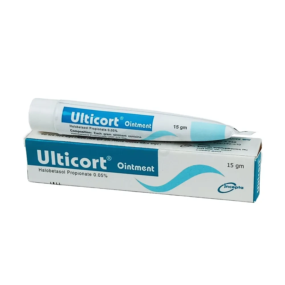 Pack Image: Ulticort 0.05% Ointment (15 gm tube)