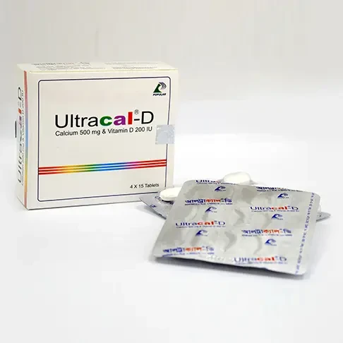 Pack Image: Ultracal-D 500 mg Tablet (4 x 15)