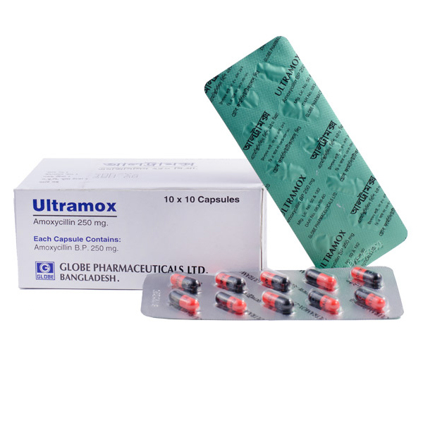 Pack Image: Ultramox 250 mg Capsule (10 x 10)