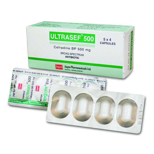 Pack Image: Ultrasef 500 mg Capsule (5 x 4)