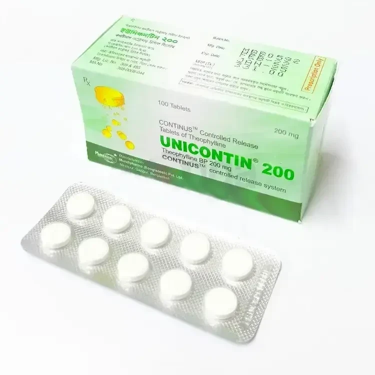 Pack Image: Unicontin 200 mg Tablet (10 x 10)