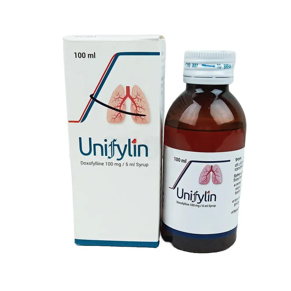 Pack Image: Unifylin 100 mg Syrup (100 ml bottle)