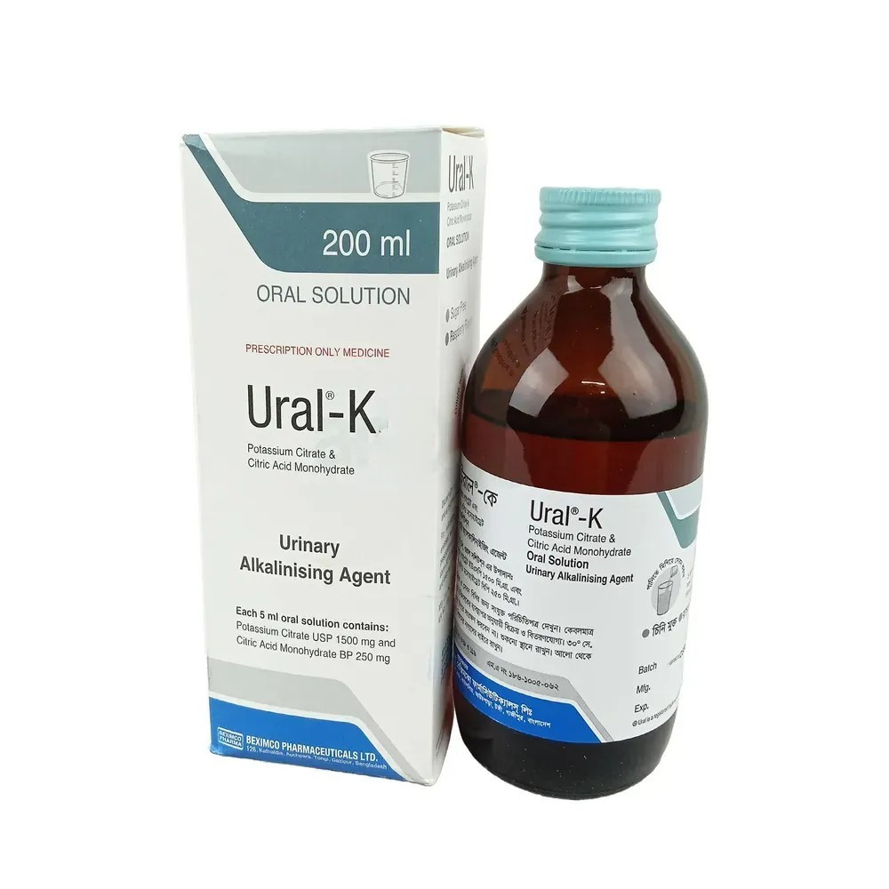 Pack Image: Ural-K (1500 mg Oral Solution (200 ml bottle)
