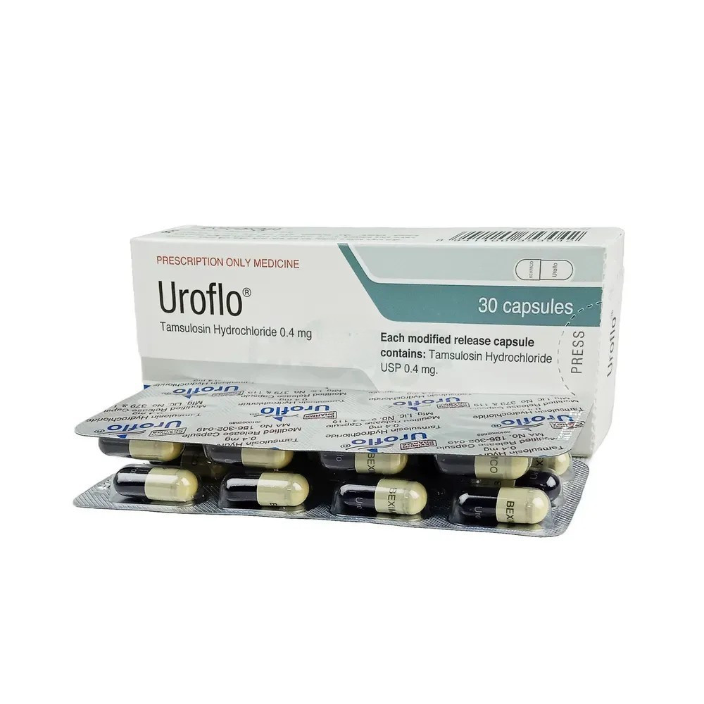 Pack Image: Uroflo 0.4 mg Capsule (3 x 10)