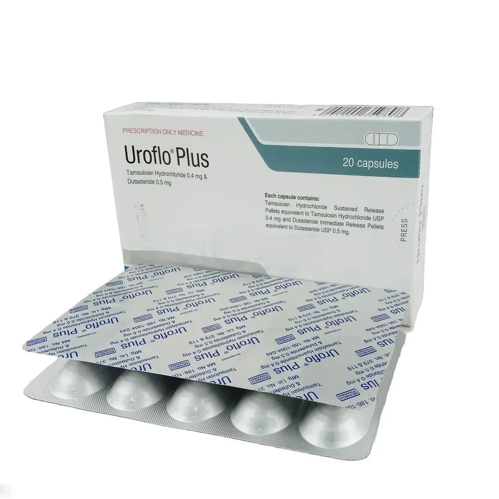 Pack Image: Uroflo Plus 0.4 mg Capsule (2 x 10)