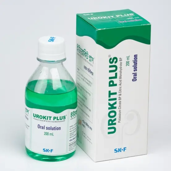 Pack Image: Urokit Plus (1500 mg Oral Solution (200 ml bottle)