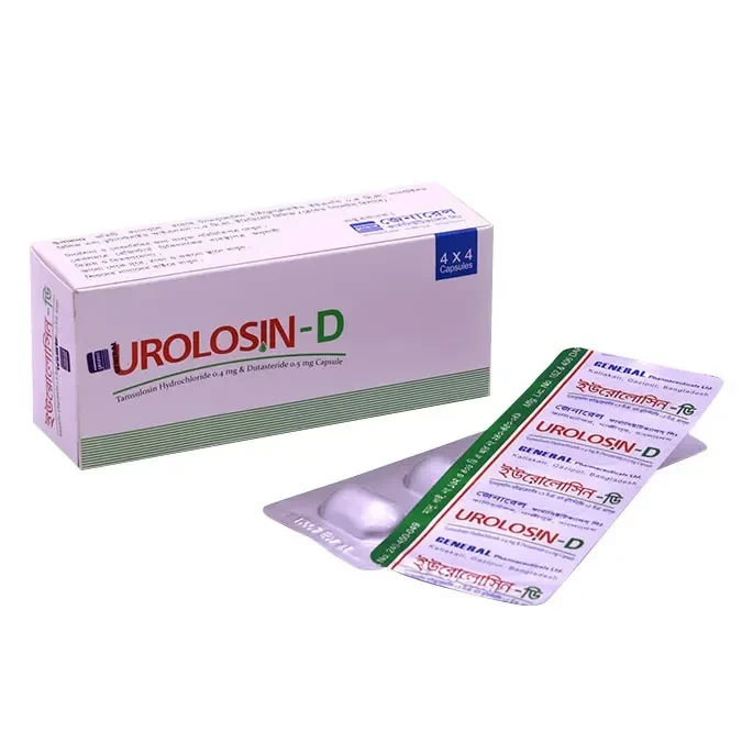 Pack Image: Urolosin-D 0.4 mg Capsule (4 x 4)