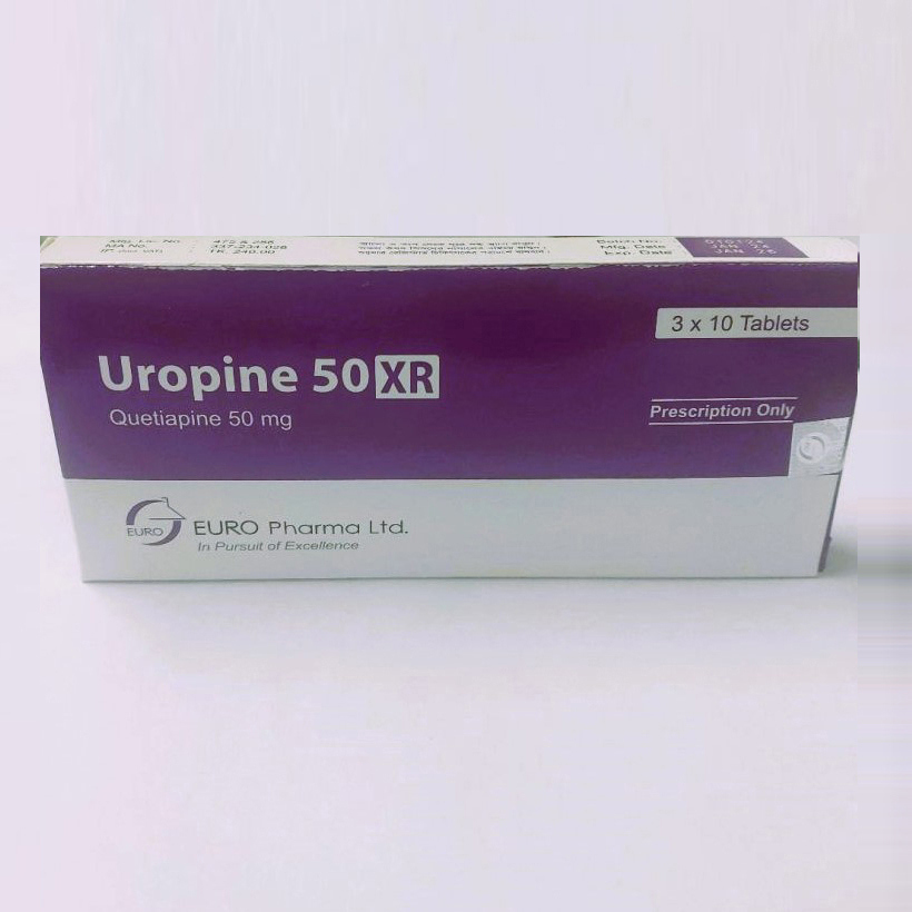 Pack Image: Uropine XR 50 mg Tablet (3 x 10)