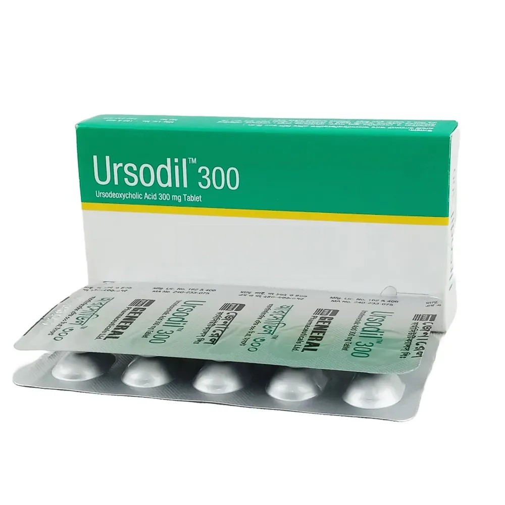 Pack Image: Ursodil 300 mg Tablet (2 x 10)