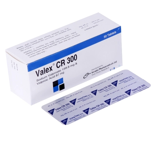 Pack Image: Valex CR 300 mg Tablet (5 x 10)