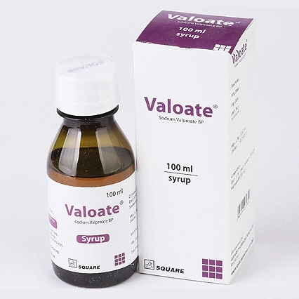 Pack Image: Valoate 200 mg Syrup (100 ml bottle)