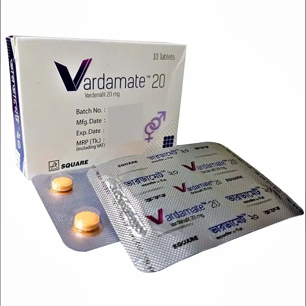 Pack Image: Vardamate 20 mg Tablet (1 x 10)