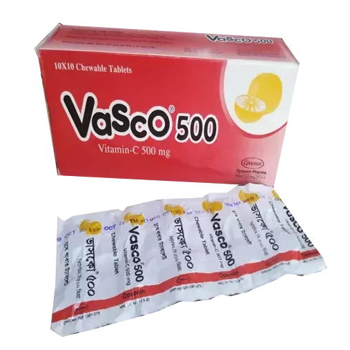 Pack Image: Vasco 500 mg Chewable Tablet (10 x 10)