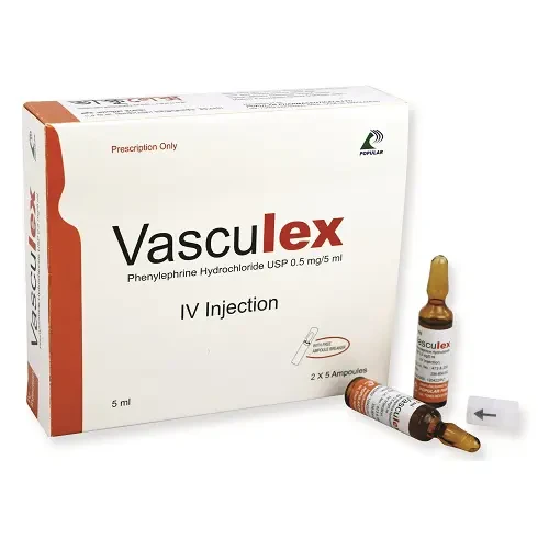 Pack Image: Vasculex 0.5 mg Injection (5 ml ampoule)
