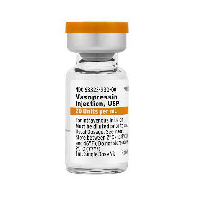 Pack Image: Vasopressin 20 unit Injection (20 unit vial)