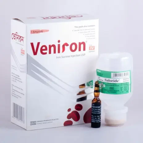 Pack Image: Veniron 100 mg Injection (5 ml ampoule)