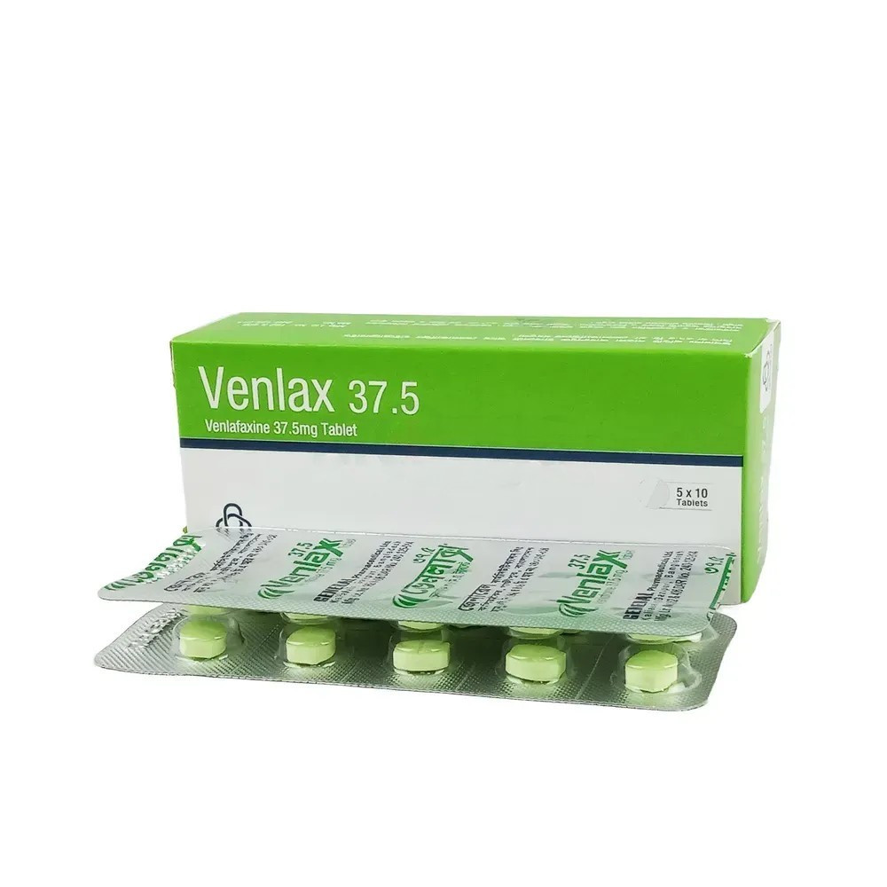 Pack Image: Venlax 37.5 mg Tablet (5 x 10)