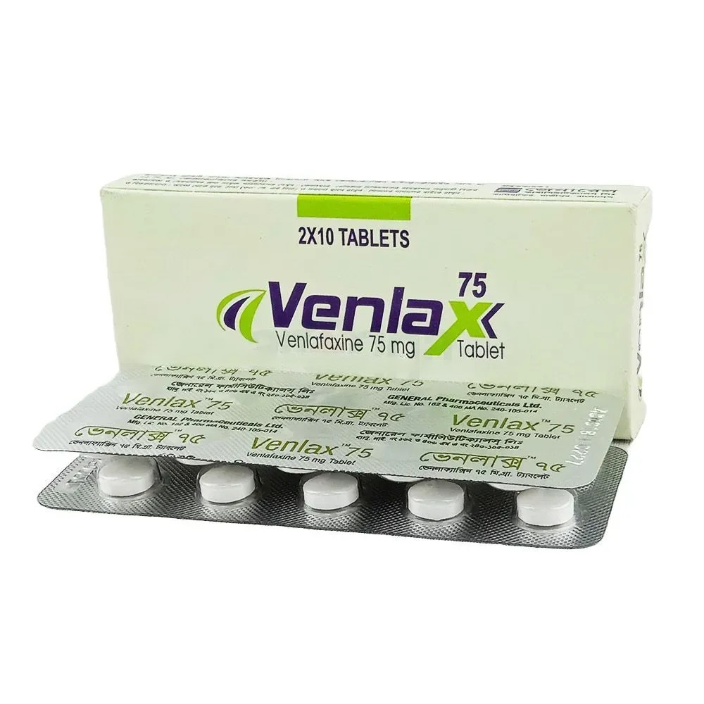 Pack Image: Venlax 75 mg Tablet (2 x 10)