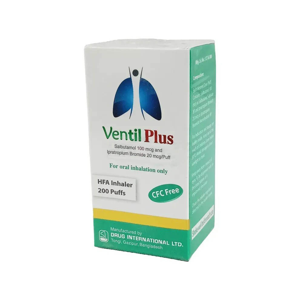 Pack Image: Ventil Plus (100 mcg Inhaler (200 metered doses)