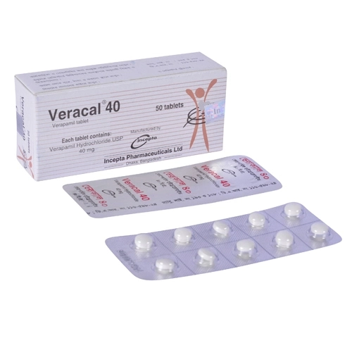 Pack Image: Veracal 40 mg Tablet (5 x 10)