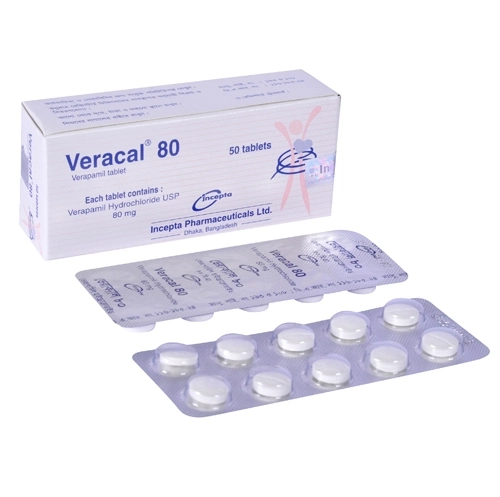 Pack Image: Veracal 80 mg Tablet (5 x 10)