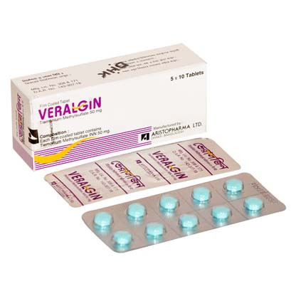 Pack Image: Veralgin 50 mg Tablet (5 x 10)