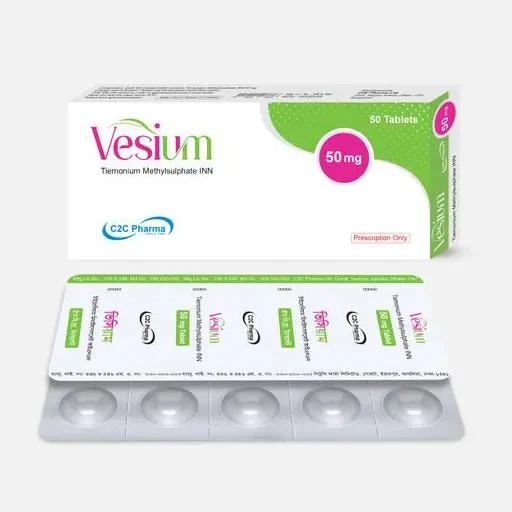 Pack Image: Vesium 50 mg Tablet (5 x 10)