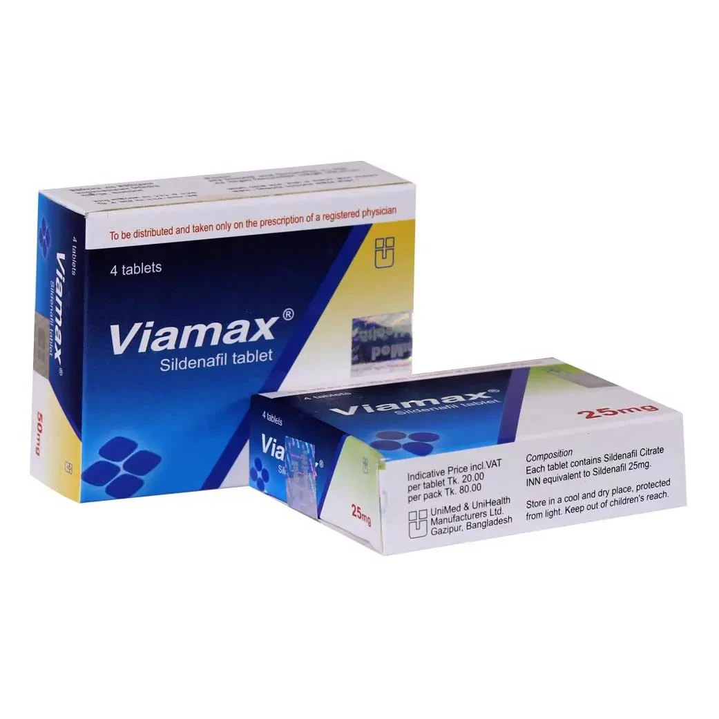 Pack Image: Viamax 25 mg Tablet (1 x 4)