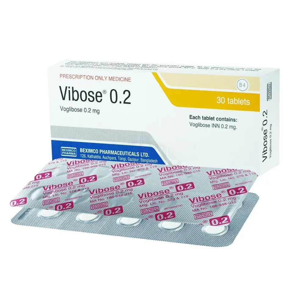 Pack Image: Vibose 0.2 mg Tablet (3 x 10)