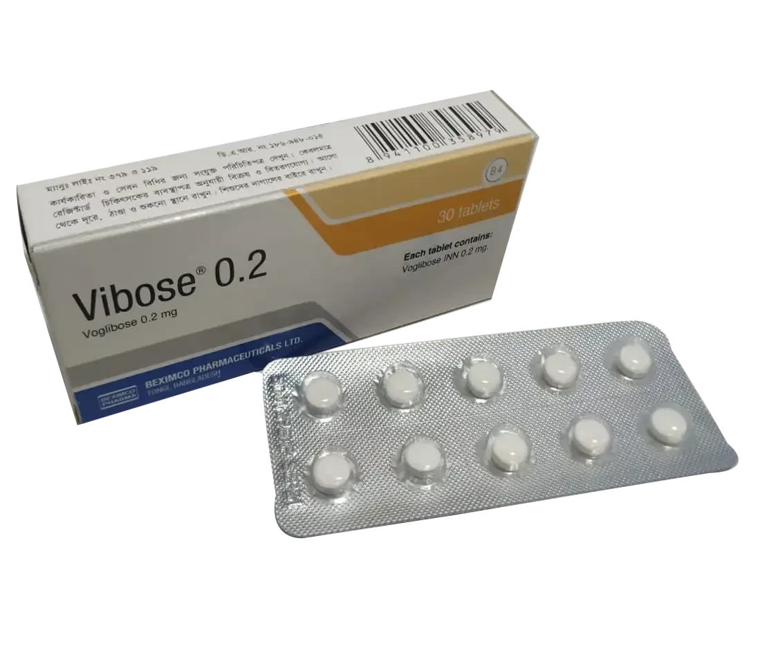 Pack Image: Vibose 0.2 mg Tablet (3 x 10)