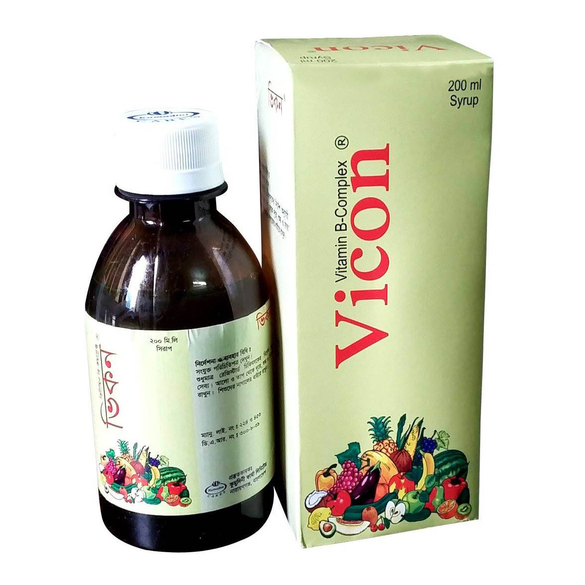 Pack Image: Vicon-B (5 mg Syrup (200 ml bottle)